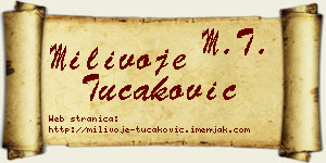 Milivoje Tucaković vizit kartica